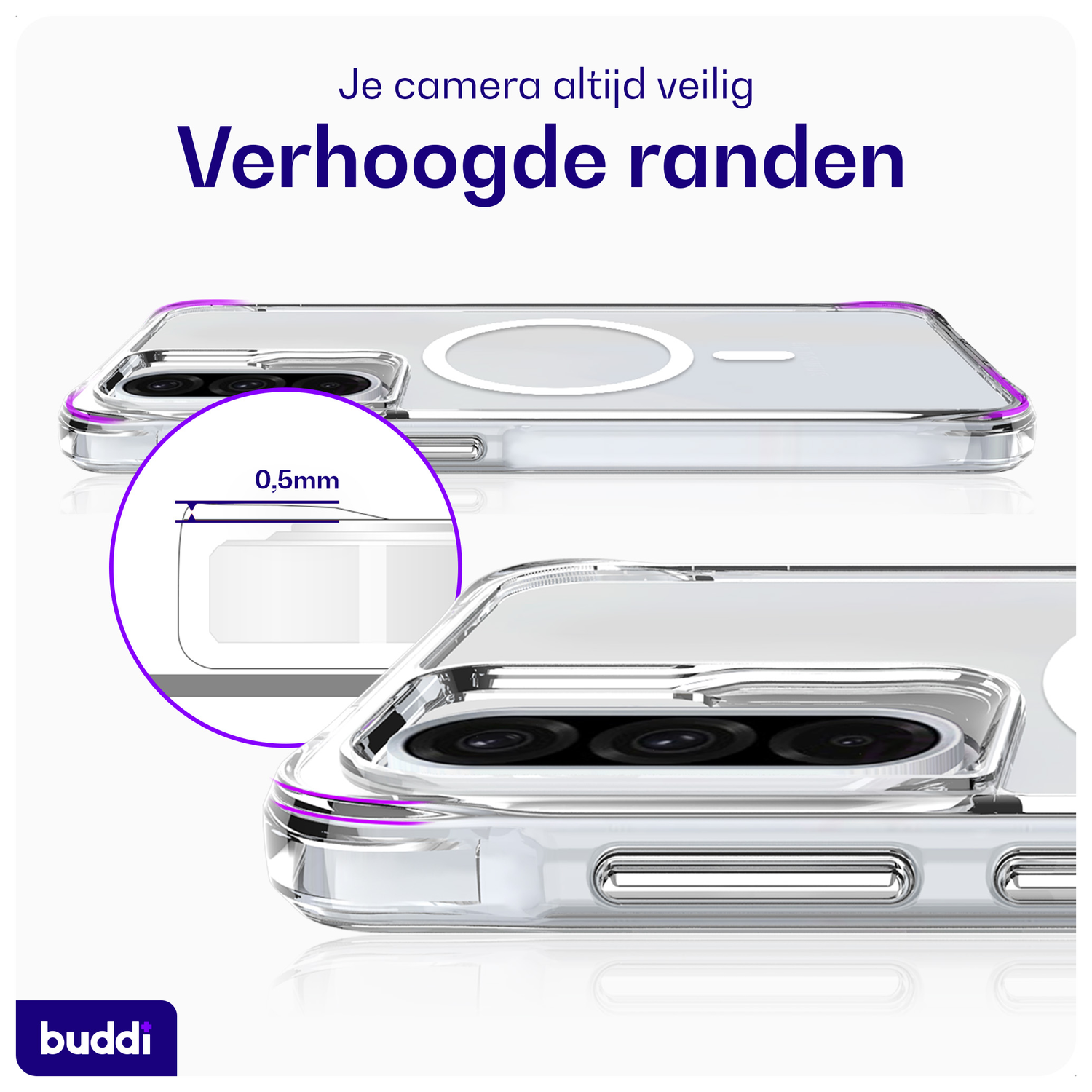Buddi Core Samsung Galaxy A56 / A36 Hoesje MagSafe Back Cover Transparant afbeelding 7