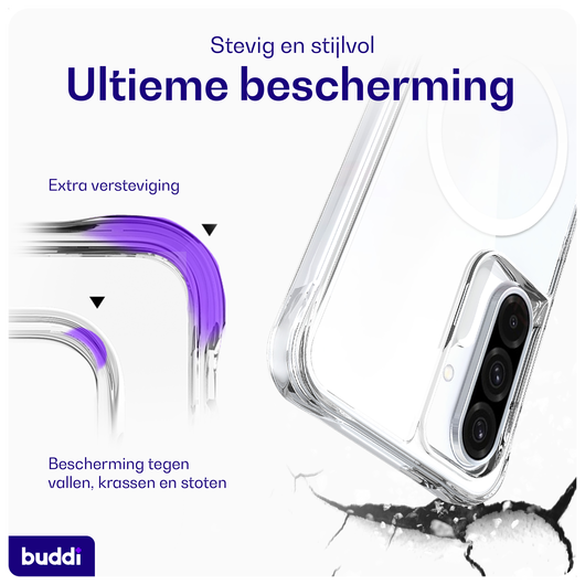 Buddi Core Samsung Galaxy A56 / A36 Hoesje MagSafe Back Cover Transparant afbeelding 2