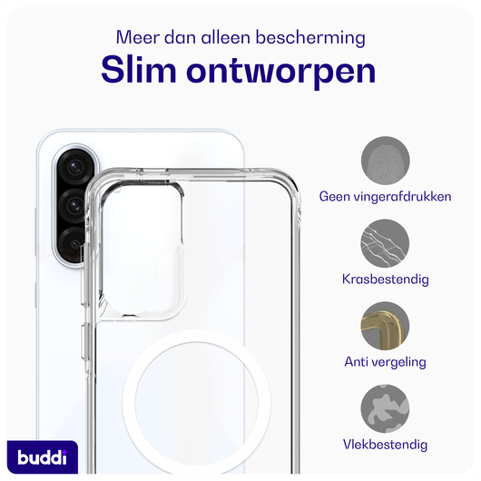 Buddi Core Samsung Galaxy A56 / A36 Hoesje MagSafe Back Cover Transparant afbeelding 4