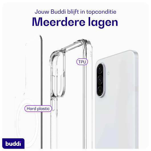 Buddi Core Samsung Galaxy A56 / A36 Hoesje MagSafe Back Cover Transparant afbeelding 6