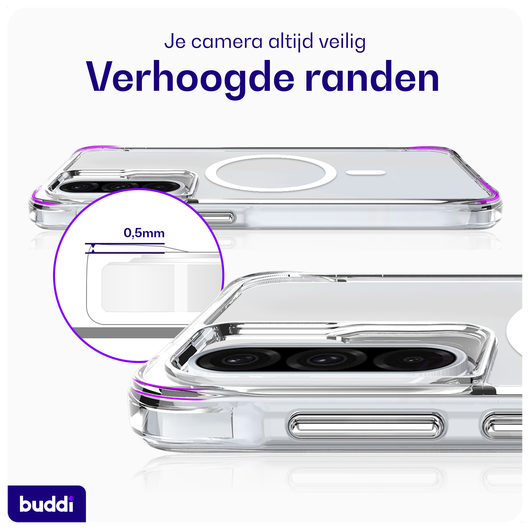 Buddi Core Samsung Galaxy A56 / A36 Hoesje MagSafe Back Cover Transparant afbeelding 7