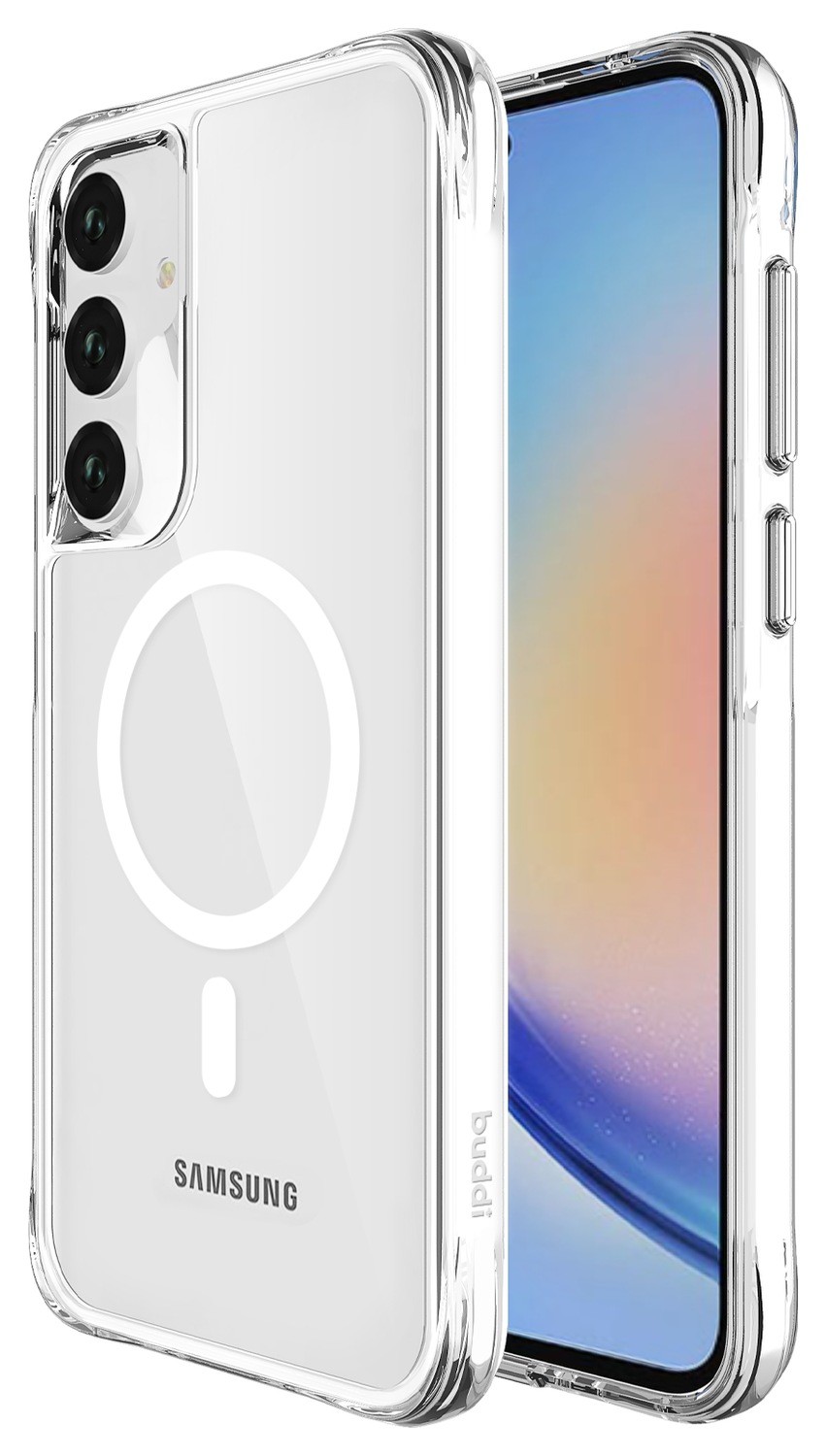 Buddi Core Samsung Galaxy A55 Hoesje MagSafe Back Cover Transparant afbeelding 1