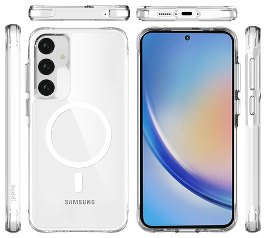 Buddi Core Samsung Galaxy A55 Hoesje MagSafe Back Cover Transparant afbeelding 10
