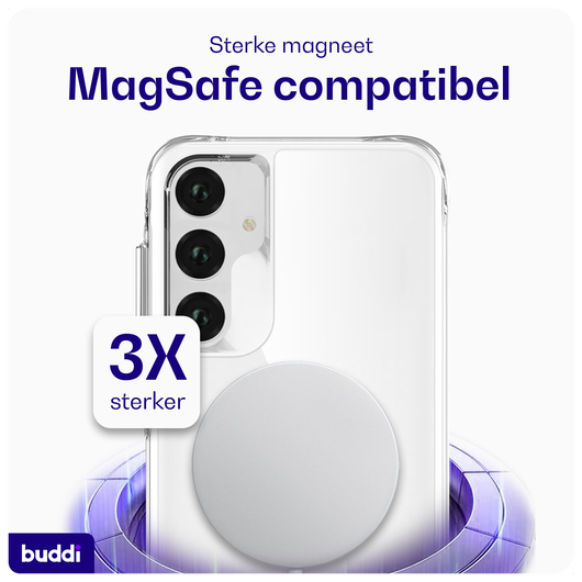 Buddi Core Samsung Galaxy A55 Hoesje MagSafe Back Cover Transparant afbeelding 3