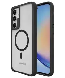 Buddi Hybrid Samsung Galaxy A55 Hoesje MagSafe Back Cover Matte Zwart afbeelding