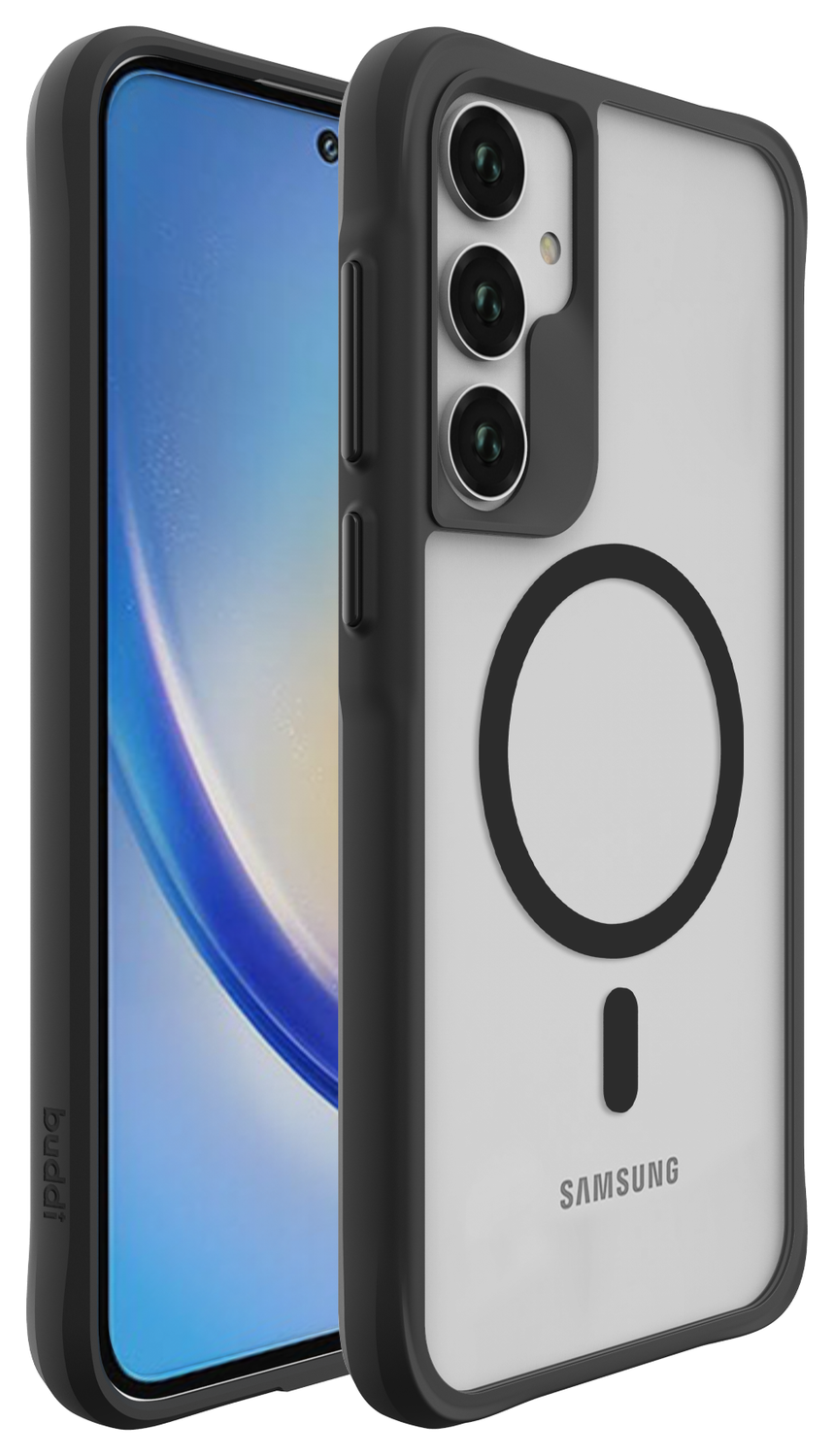 Buddi Hybrid Samsung Galaxy A55 Hoesje MagSafe Back Cover Matte Zwart afbeelding 8