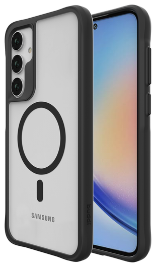 Buddi Hybrid Samsung Galaxy A55 Hoesje MagSafe Back Cover Matte Zwart afbeelding 1