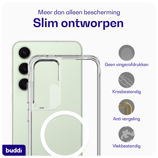 Buddi Core Samsung Galaxy S24 FE Hoesje MagSafe Back Cover Transparant afbeelding 4