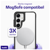 Buddi Hybrid Samsung Galaxy S25 / S24 Hoesje MagSafe Transparant Zwart afbeelding 3