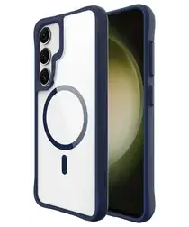 Buddi Hybrid Samsung Galaxy S25 / S24 Hoesje MagSafe Transparant Blauw afbeelding