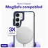 Buddi Hybrid Samsung Galaxy S25 / S24 Hoesje MagSafe Transparant Blauw afbeelding 3