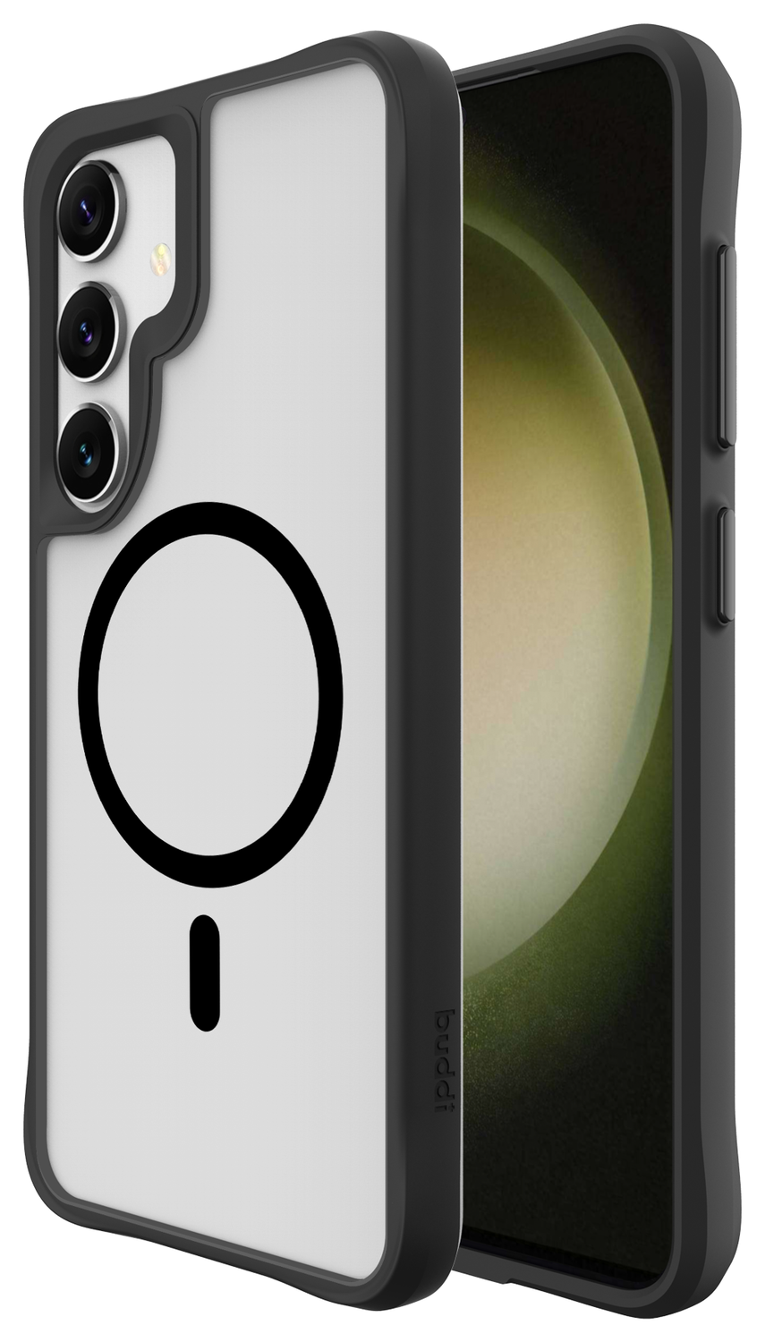 Buddi Hybrid Samsung Galaxy S25 / S24 Hoesje MagSafe Matte Zwart afbeelding 1