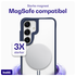 Buddi Hybrid Samsung Galaxy S25 Plus / S24 Plus Hoesje MagSafe Transparant Blauw afbeelding 3