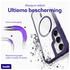 Buddi Hybrid Samsung Galaxy S25 Plus / S24 Plus Hoesje MagSafe Transparant Paars afbeelding 2