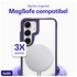 Buddi Hybrid Samsung Galaxy S25 Plus / S24 Plus Hoesje MagSafe Transparant Paars afbeelding 3
