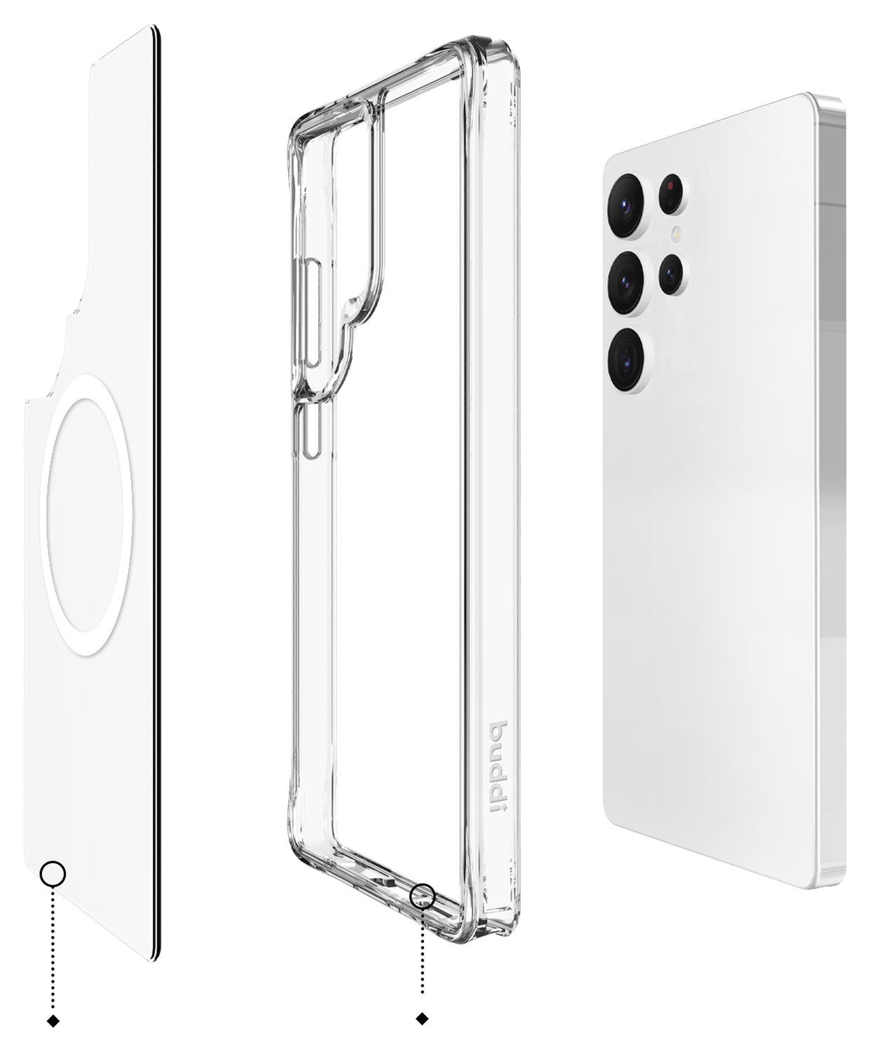 Buddi Core Samsung Galaxy S25 Ultra Hoesje MagSafe Back Cover Transparant afbeelding 10