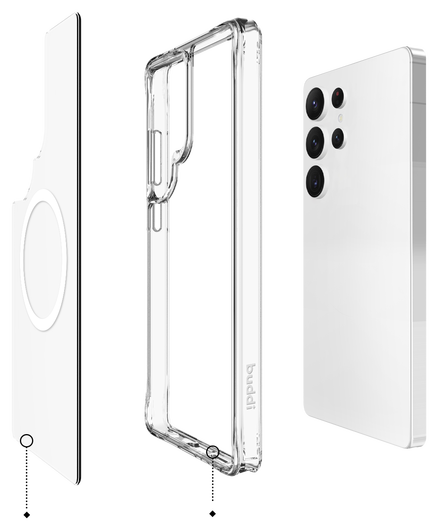 Buddi Core Samsung Galaxy S25 Ultra Hoesje MagSafe Back Cover Transparant afbeelding 10