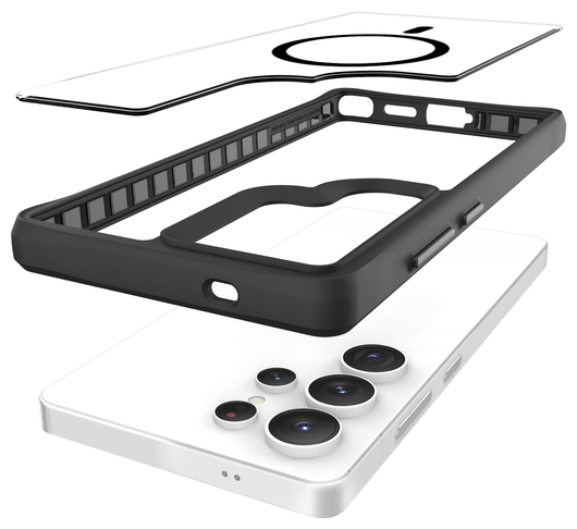 Buddi Hybrid Samsung Galaxy S25 Ultra Hoesje MagSafe Transparant Zwart afbeelding 10