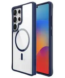 Buddi Hybrid Samsung Galaxy S25 Ultra Hoesje MagSafe Transparant Blauw afbeelding