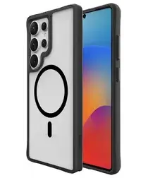 Buddi Hybrid Samsung Galaxy S25 Ultra Hoesje MagSafe Matte Zwart afbeelding