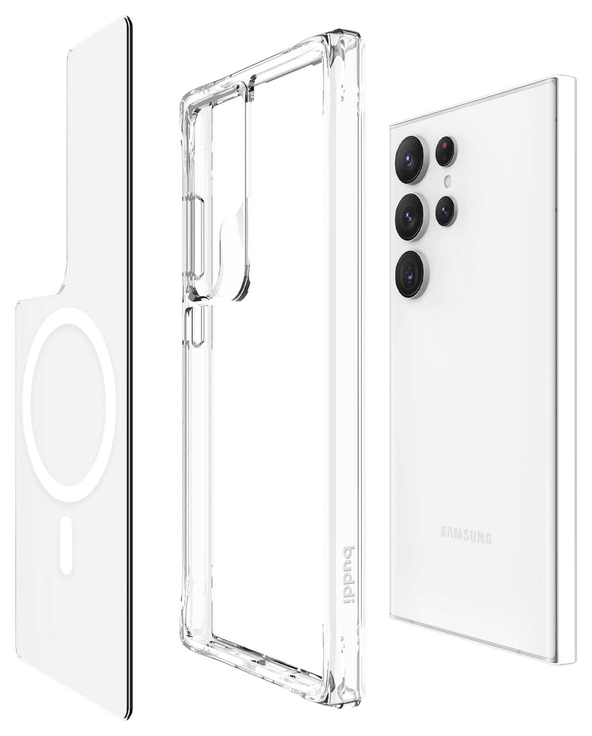 Buddi Core Samsung Galaxy S24 Ultra Hoesje MagSafe Back Cover Transparant afbeelding 8