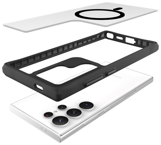 Buddi Hybrid Samsung Galaxy S24 Ultra Hoesje MagSafe Matte Zwart afbeelding 10