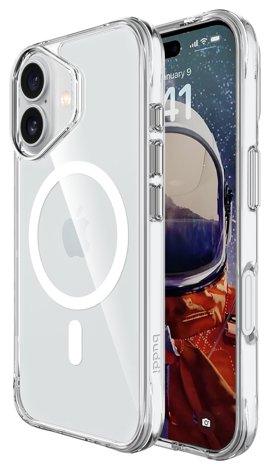 Buddi Core Apple iPhone 16 Hoesje MagSafe Back Cover Transparant afbeelding 1