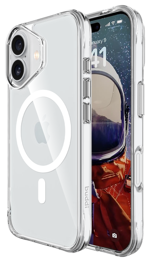 Buddi Core Apple iPhone 16 Hoesje MagSafe Back Cover Transparant afbeelding 1
