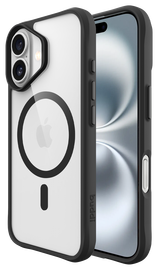 Buddi Hybrid Apple iPhone 16 Hoesje MagSafe Back Cover Transparant Zwart