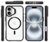Buddi Hybrid Apple iPhone 16 Hoesje MagSafe Back Cover Transparant Zwart afbeelding 9