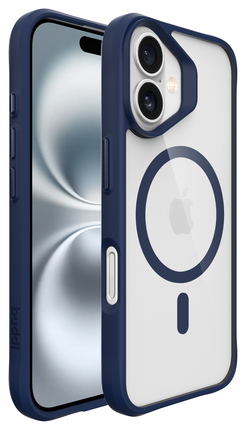 Buddi Hybrid Apple iPhone 16 Hoesje MagSafe Back Cover Transparant Blauw afbeelding 8