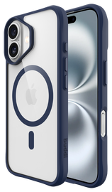Buddi Hybrid Apple iPhone 16 Hoesje MagSafe Back Cover Transparant Blauw