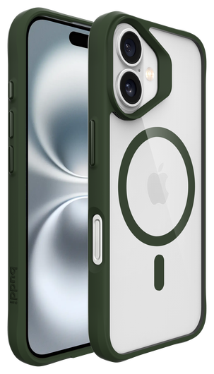 Buddi Hybrid Apple iPhone 16 Hoesje MagSafe Back Cover Transparant Groen afbeelding 8