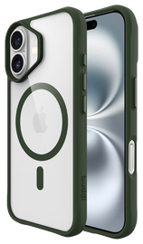 Buddi Hybrid Apple iPhone 16 Hoesje MagSafe Back Cover Transparant Groen