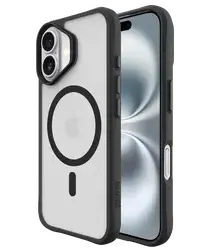 Buddi Hybrid Apple iPhone 16 Hoesje MagSafe Back Cover Matte Zwart afbeelding