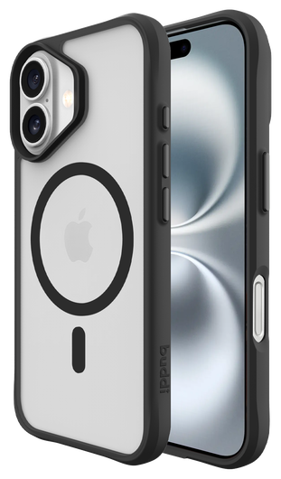 Buddi Hybrid Apple iPhone 16 Hoesje MagSafe Back Cover Matte Zwart afbeelding 1