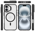 Buddi Hybrid Apple iPhone 16 Hoesje MagSafe Back Cover Matte Zwart afbeelding 9