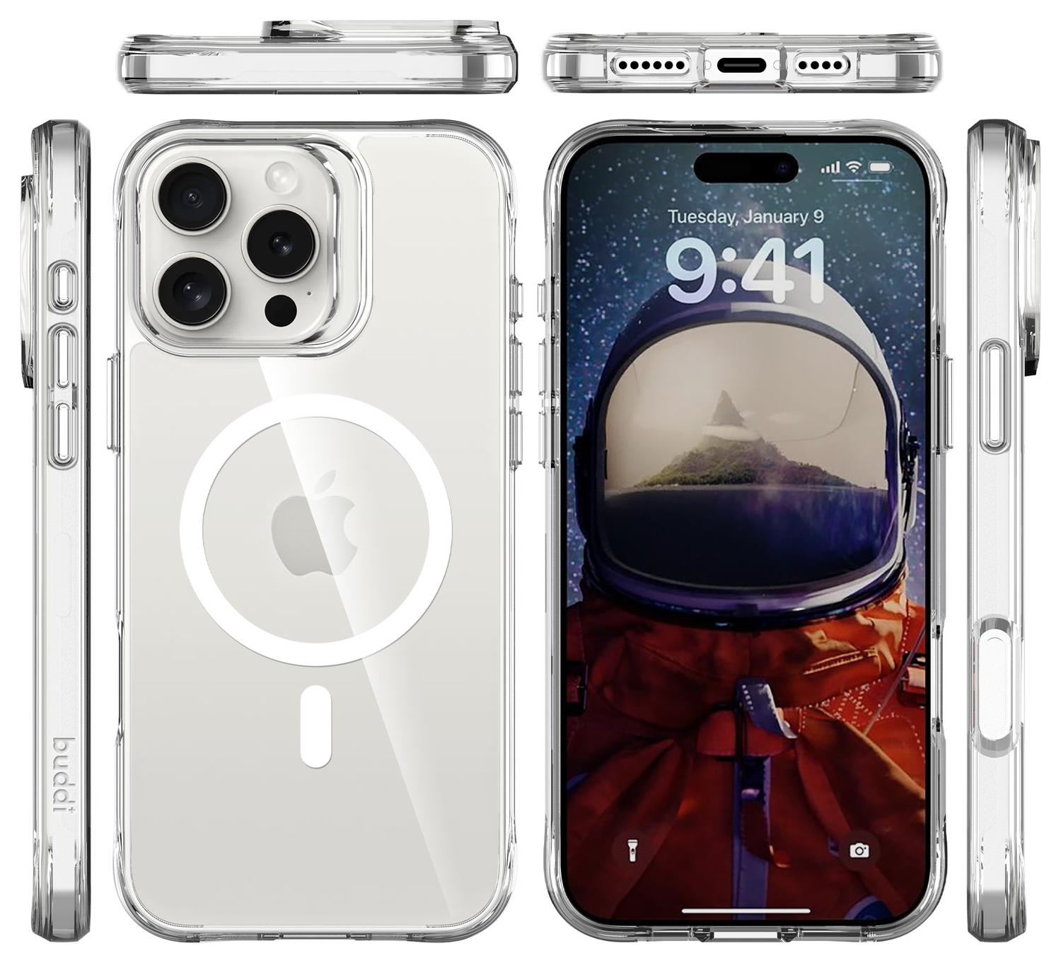 Buddi Core Apple iPhone 16 Pro Hoesje MagSafe Back Cover Transparant afbeelding 10