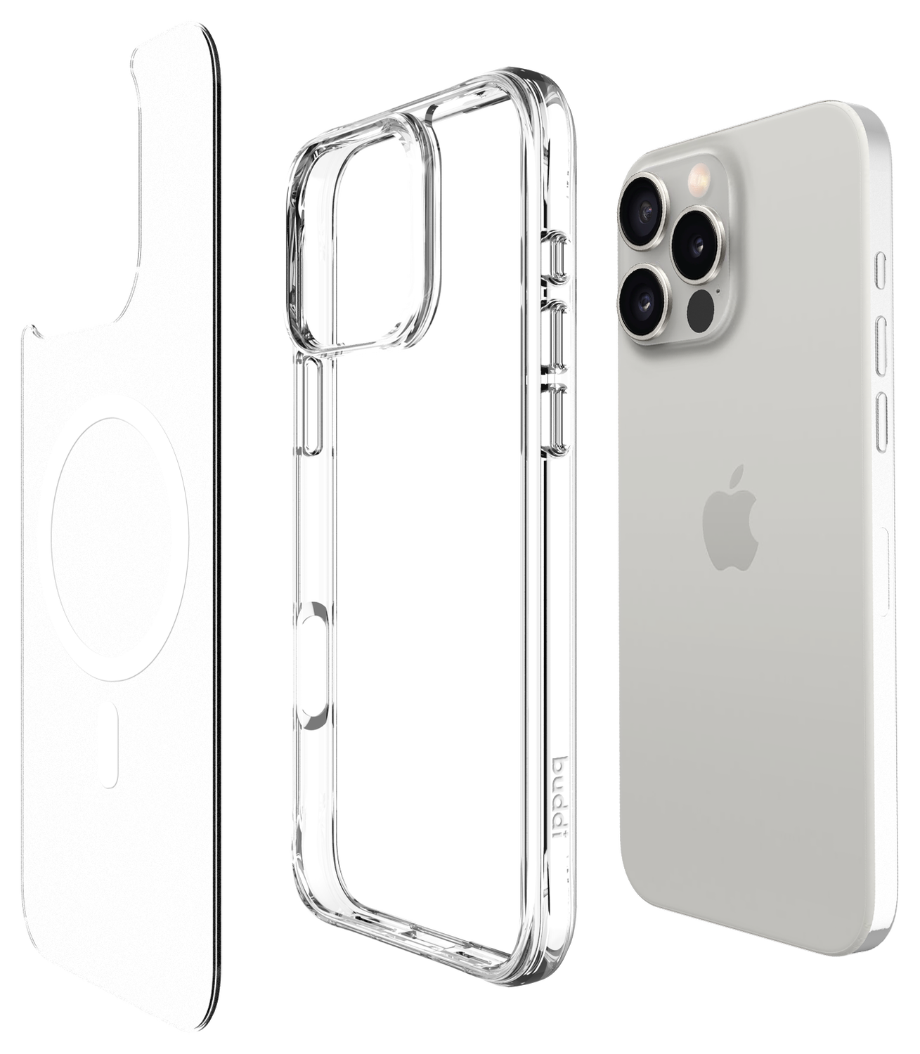 Buddi Core Apple iPhone 16 Pro Hoesje MagSafe Back Cover Transparant afbeelding 9