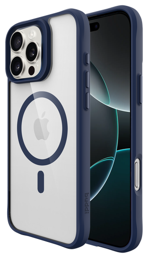 Buddi Hybrid Apple iPhone 16 Pro Hoesje MagSafe Back Cover Transparant Blauw afbeelding 1