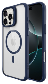 Buddi Hybrid Apple iPhone 16 Pro Hoesje MagSafe Back Cover Transparant Blauw