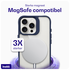 Buddi Hybrid Apple iPhone 16 Pro Hoesje MagSafe Back Cover Transparant Blauw afbeelding 3