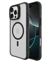 Buddi Hybrid Apple iPhone 16 Pro Hoesje MagSafe Back Cover Matte Zwart afbeelding