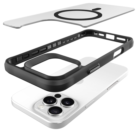Buddi Hybrid Apple iPhone 16 Pro Hoesje MagSafe Back Cover Matte Zwart afbeelding 10