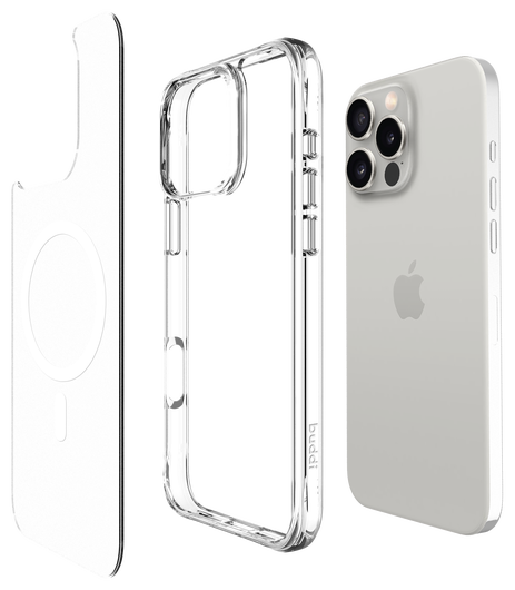 Buddi Core Apple iPhone 16 Pro Max Hoesje MagSafe Back Cover Transparant afbeelding 9