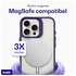 Buddi Hybrid Apple iPhone 16 Pro Max Hoesje MagSafe Back Cover Transparant Paars afbeelding 3