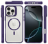 Buddi Hybrid Apple iPhone 16 Pro Max Hoesje MagSafe Back Cover Transparant Paars afbeelding 9