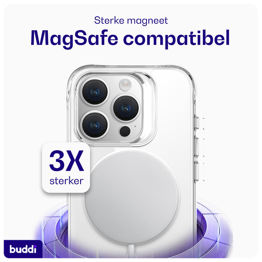 Buddi Core Apple iPhone 15 Pro Hoesje MagSafe Back Cover Transparant afbeelding 3