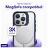 Buddi Hybrid Apple iPhone 15 Pro Hoesje MagSafe Back Cover Transparant Blauw afbeelding 3