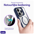 Buddi Hybrid Apple iPhone 15 Pro Hoesje MagSafe Back Cover Transparant Blauw afbeelding 4